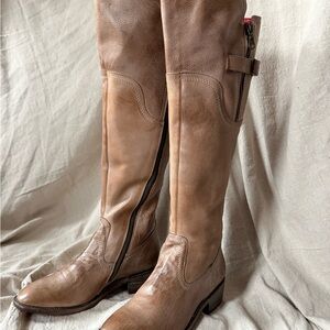 BED|STU Tan Leather Knee-High Boots